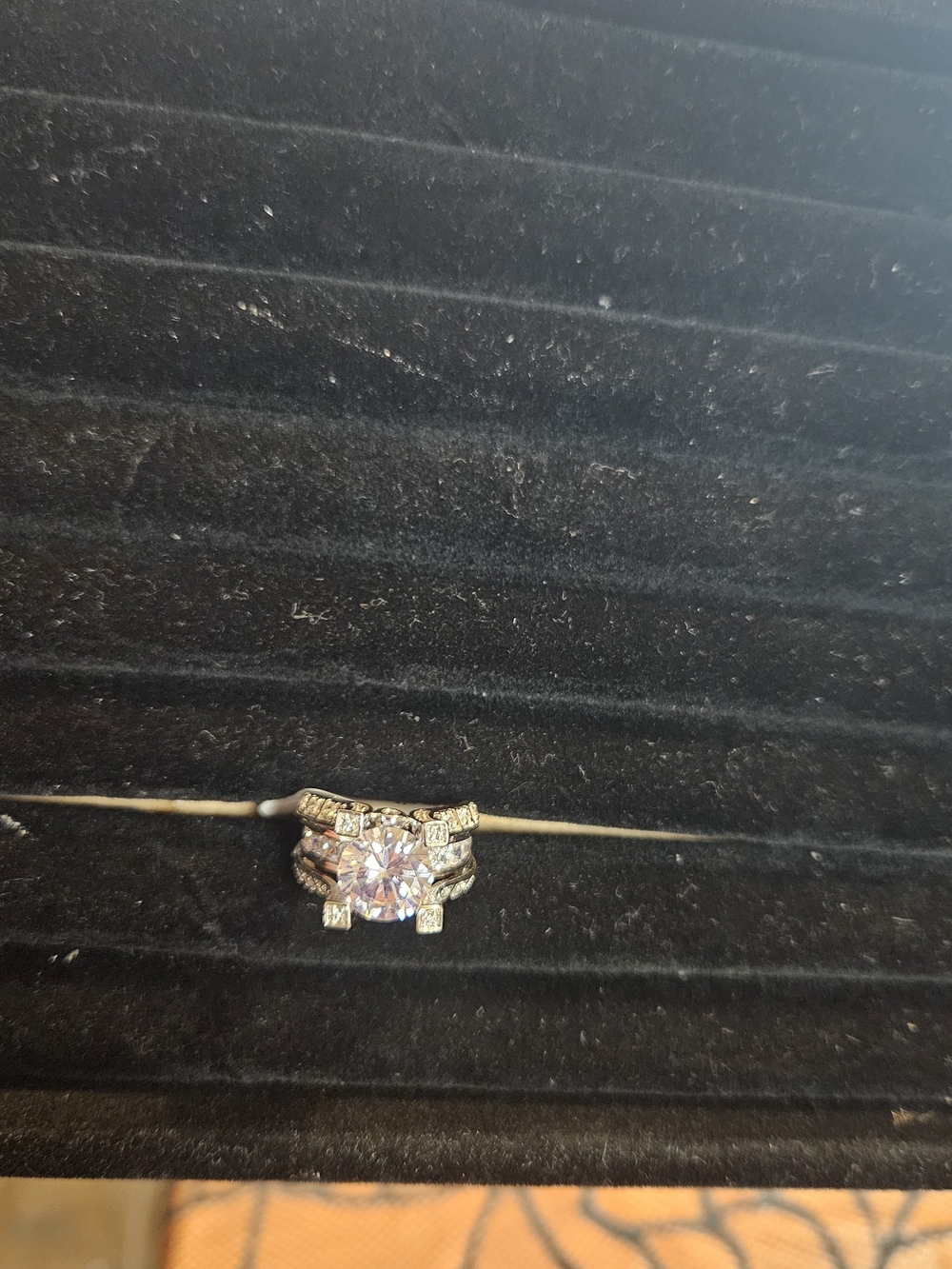 8.84CTW CZ BRIDAL SET / STATEMENT RING (5.35CTW DEW) -SIZE 6 - Picture 6 of 8
